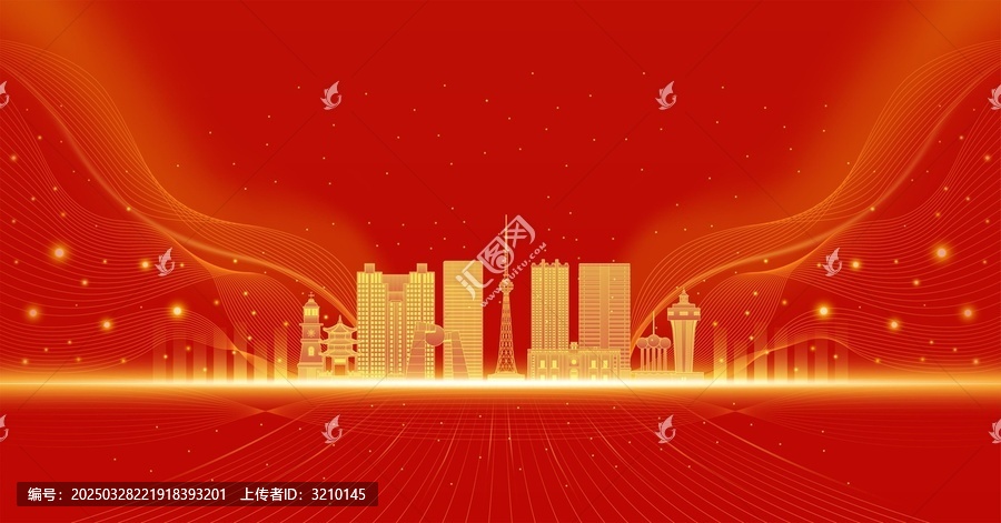中國城市汕頭紅色建筑背景