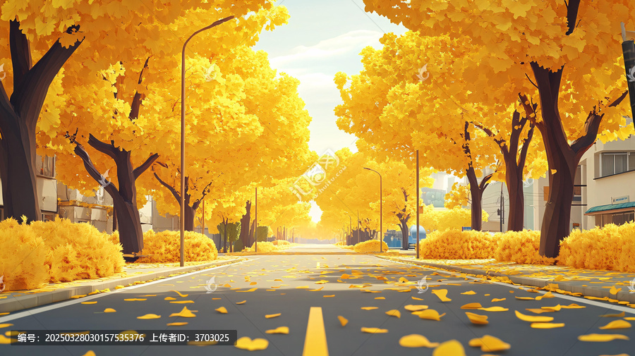 金黃色的街道
