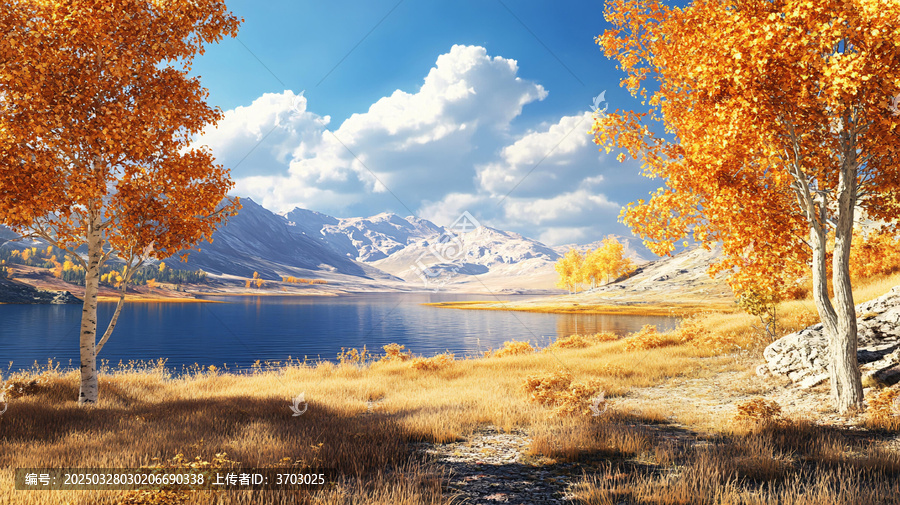唯美秋天場景