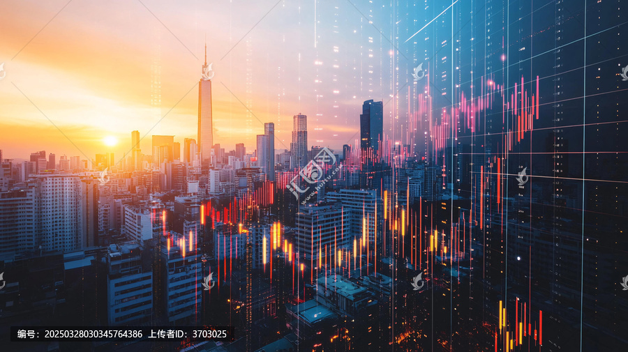 金融城市背景