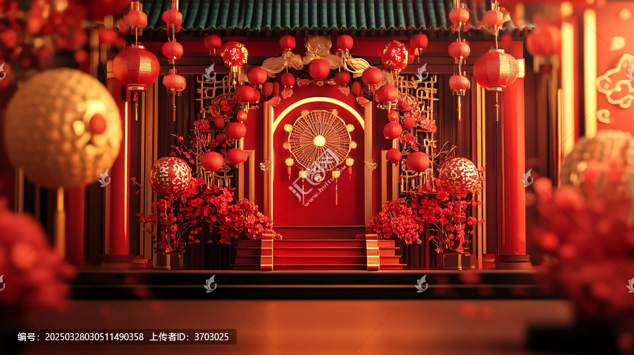 中式紅色儀式區(qū)