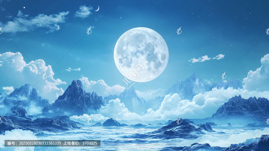 藍(lán)月夜夢幻唯美奇幻