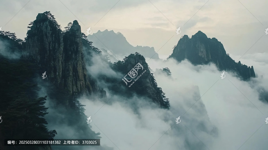 云海風(fēng)光奇松怪石