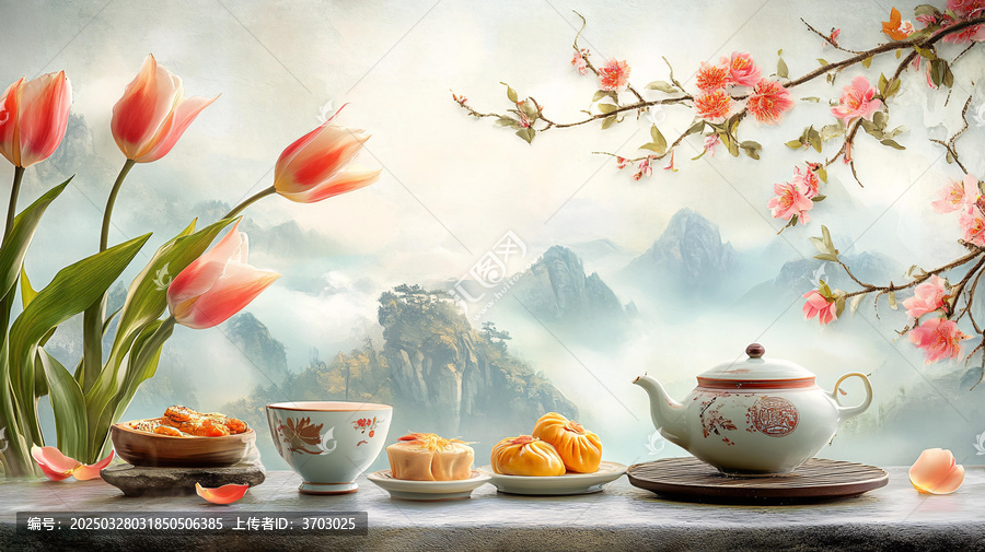 山水茶具