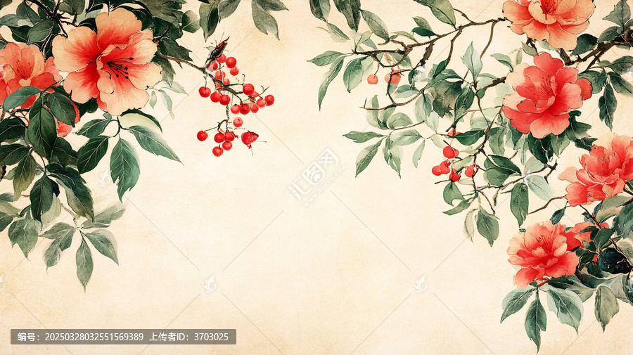 花紅果壁畫