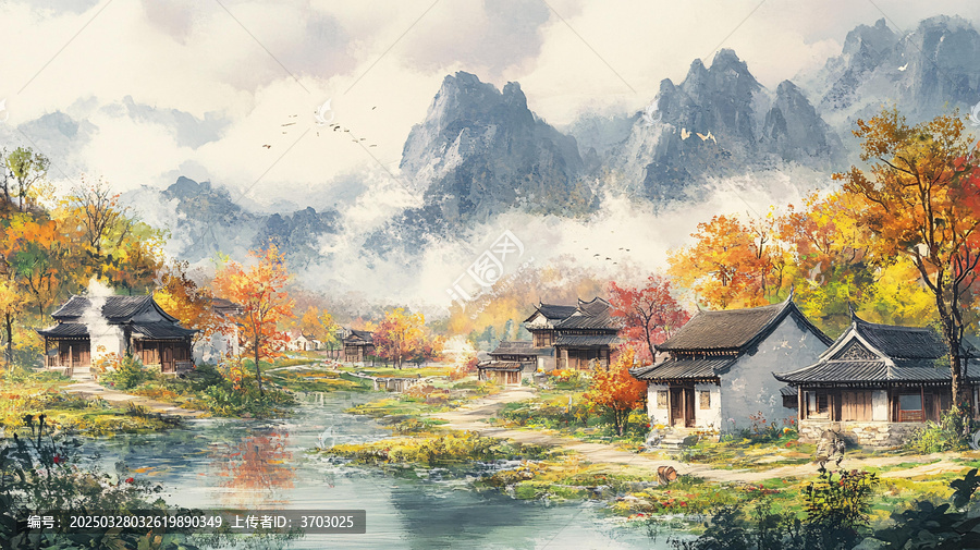 古風(fēng)秋天景色