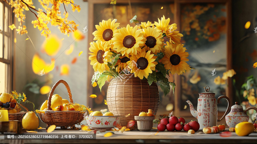 秋色花藝素材