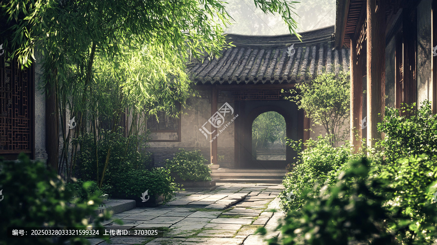 影視小品庭院背景