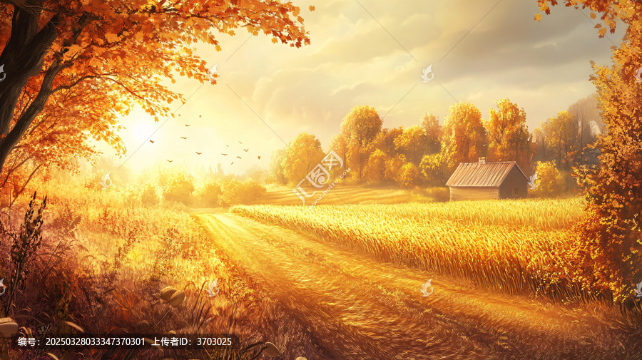 唯美農村場景