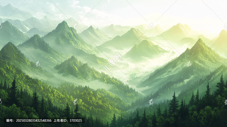 現(xiàn)實山景畫