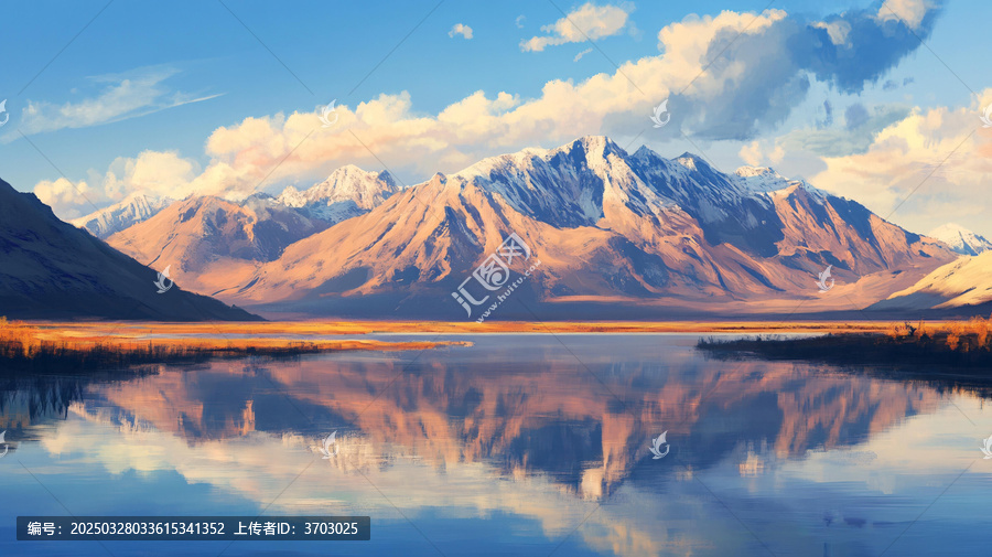 山倒影