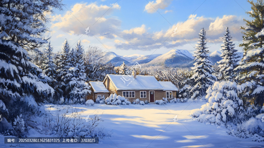 雪景風(fēng)景畫