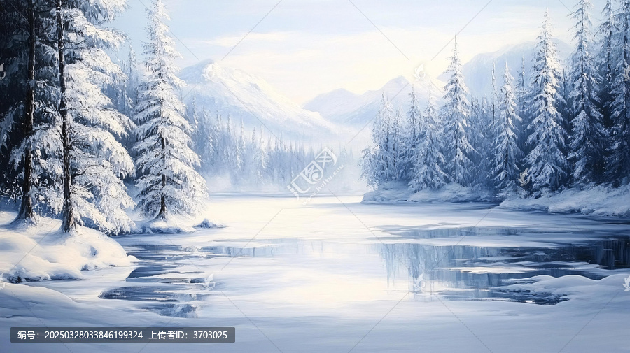 裝飾畫(huà)不凍河
