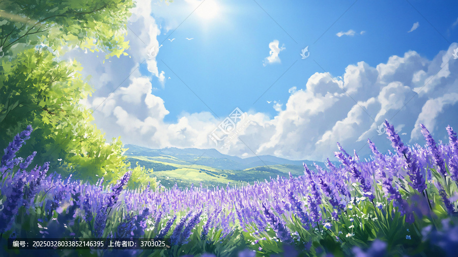 唯美夢(mèng)幻花田場(chǎng)景
