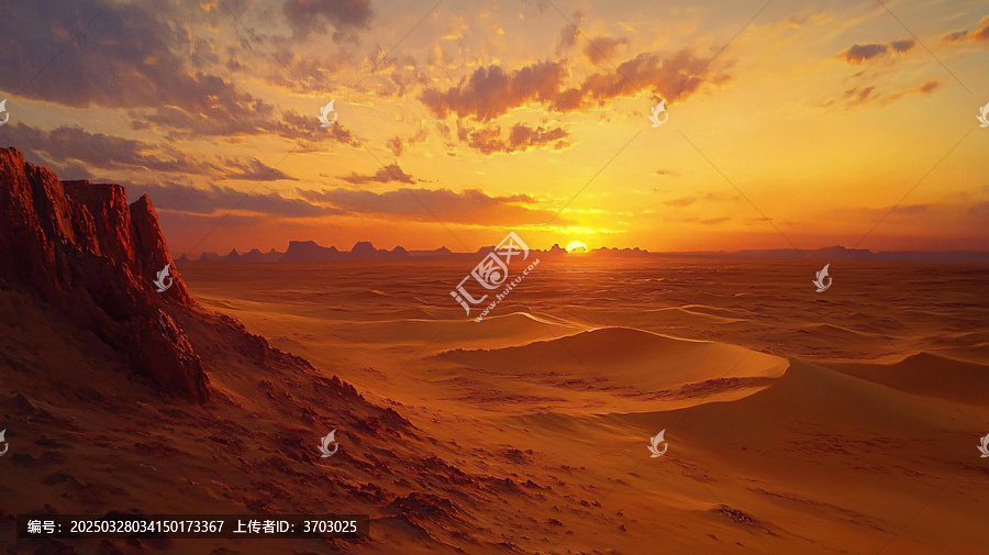 荒漠霞光