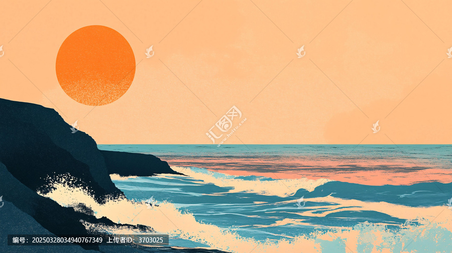 海邊落日