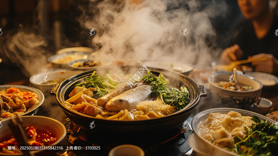 熱氣騰騰的菜肴