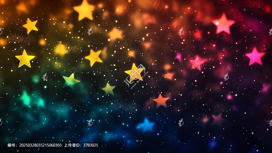 彩色背景星光璀璨