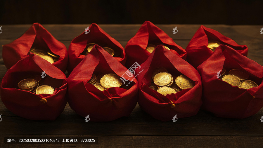 金元寶銅錢紅綢