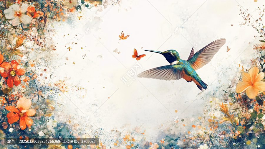 唯美花鳥風(fēng)景畫