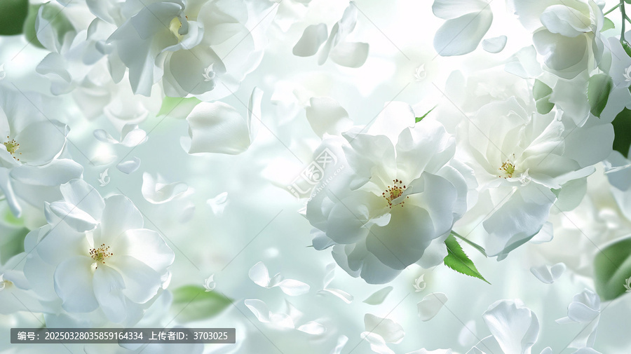寫(xiě)實(shí)噴繪茉莉花