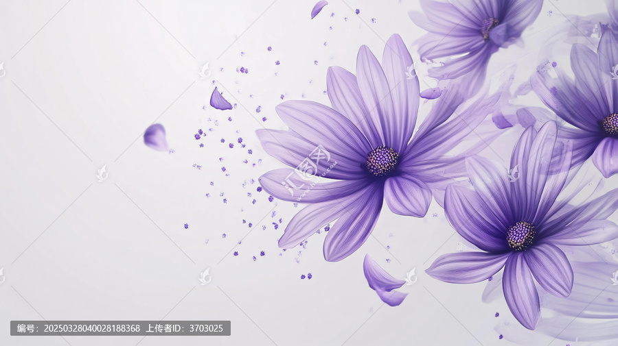 菊花紫色浪漫背景