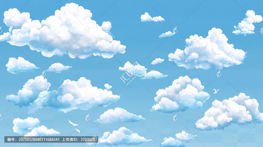 動(dòng)漫白云素材