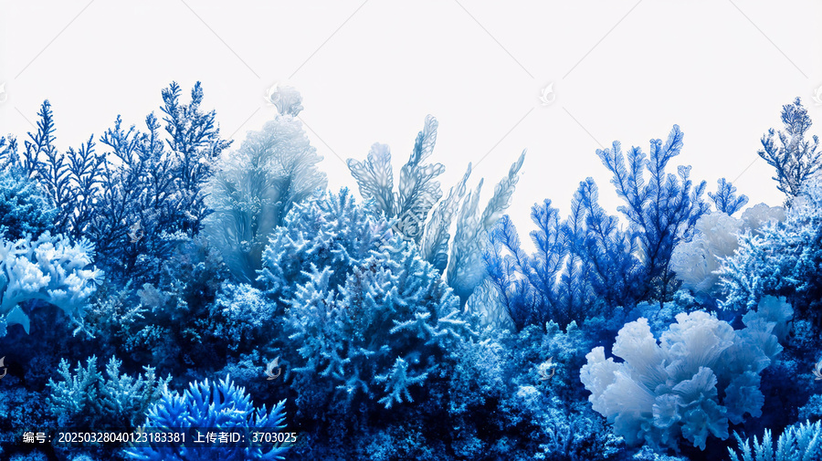夢幻的海底珊瑚背景