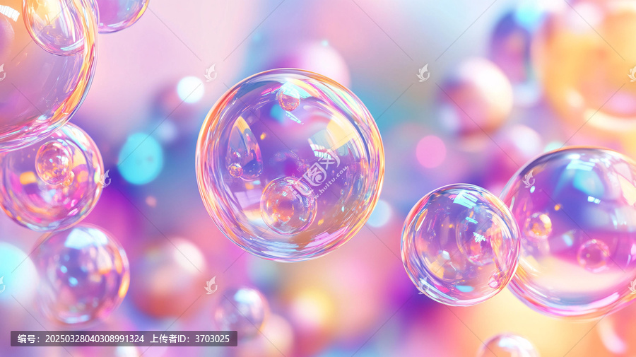 絢麗氣泡背景壁紙素材