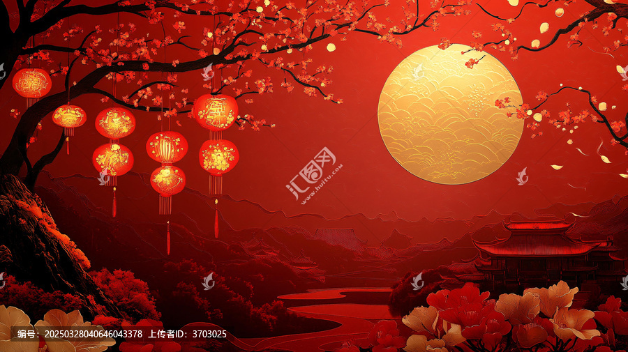 紅燈籠春晚背景