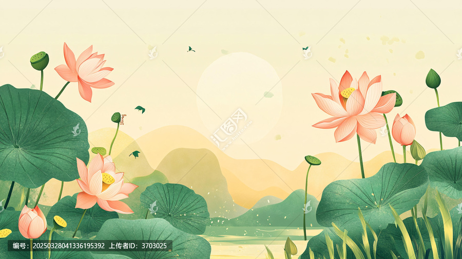 夏天荷塘