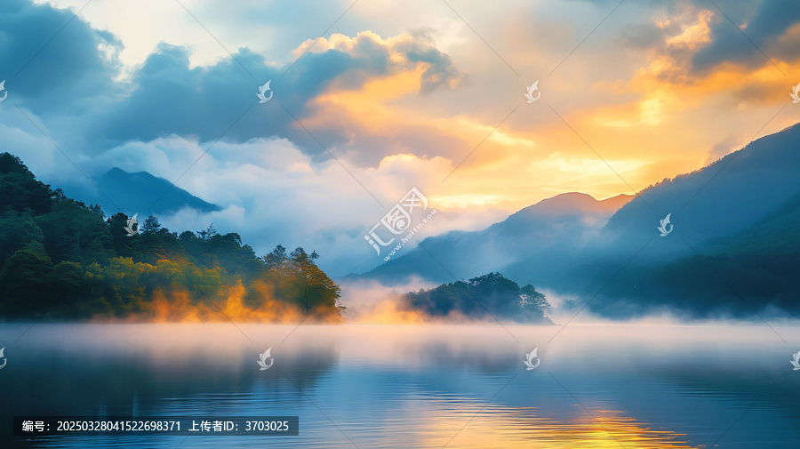 大九湖晨霧
