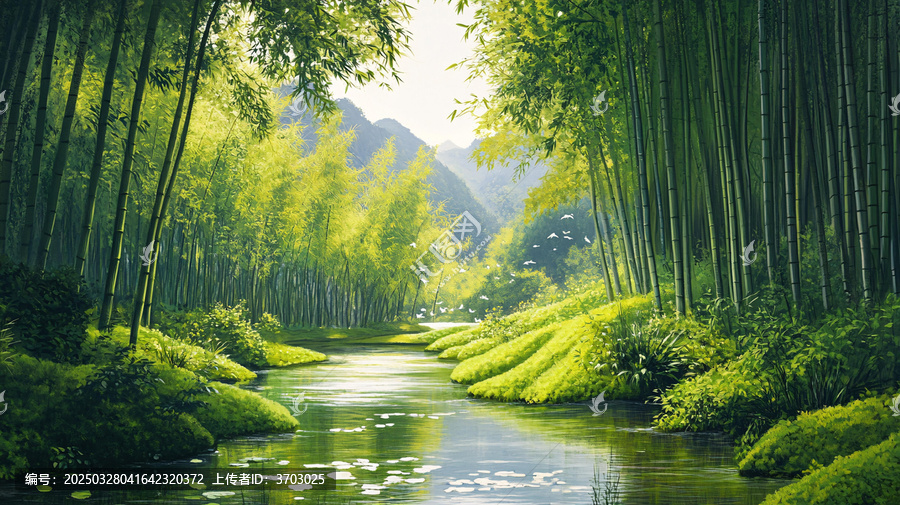 綠色環(huán)保竹林壁紙