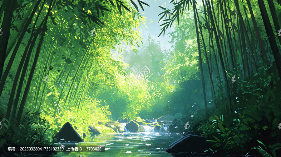 竹林意境圖