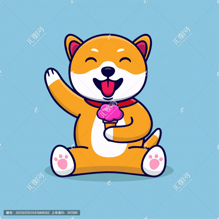 擬人化的柴犬顯得活潑可愛圖標(biāo)