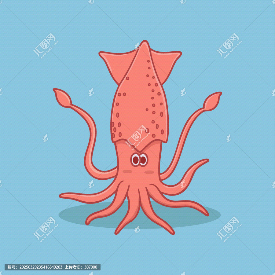 魷魚海洋生物也是常見的食材圖標