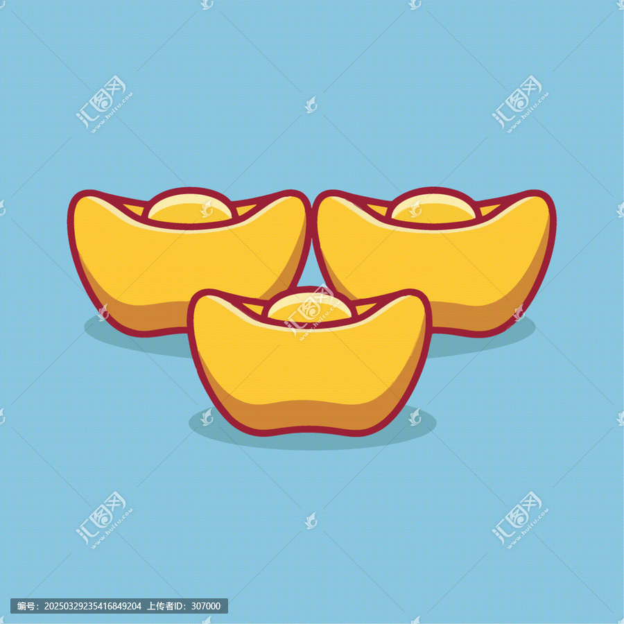 金元寶在中國文化中象征財(cái)富圖標(biāo)