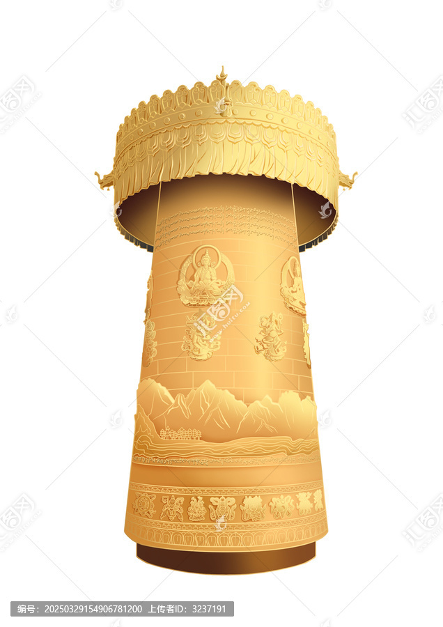 轉(zhuǎn)經(jīng)筒插畫