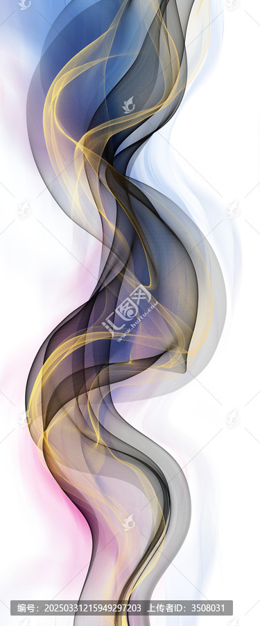 抽象彩飄飄帶屏風(fēng)玄關(guān)隔斷背景裝飾畫