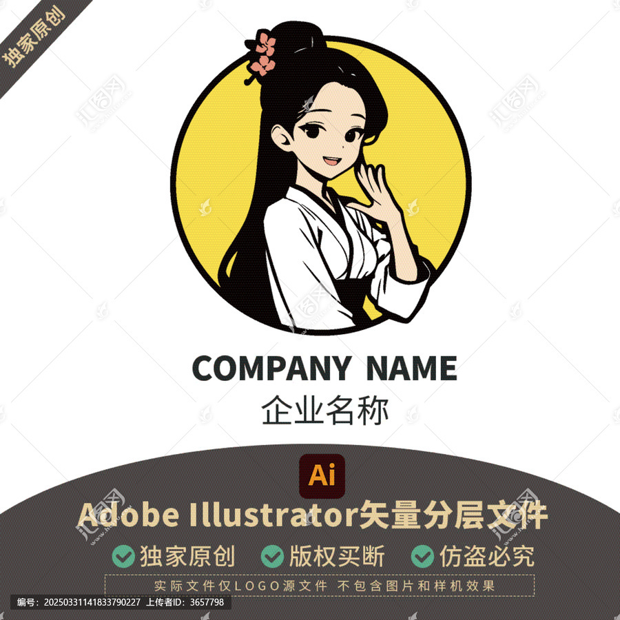 餐飲LOGO造型文具原創(chuàng)廚師企業(yè)Q版貼紙