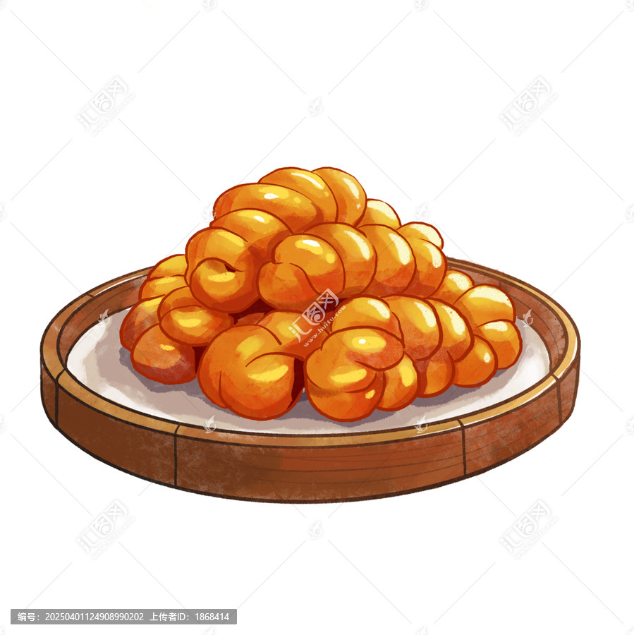 麻花水彩插畫(huà)