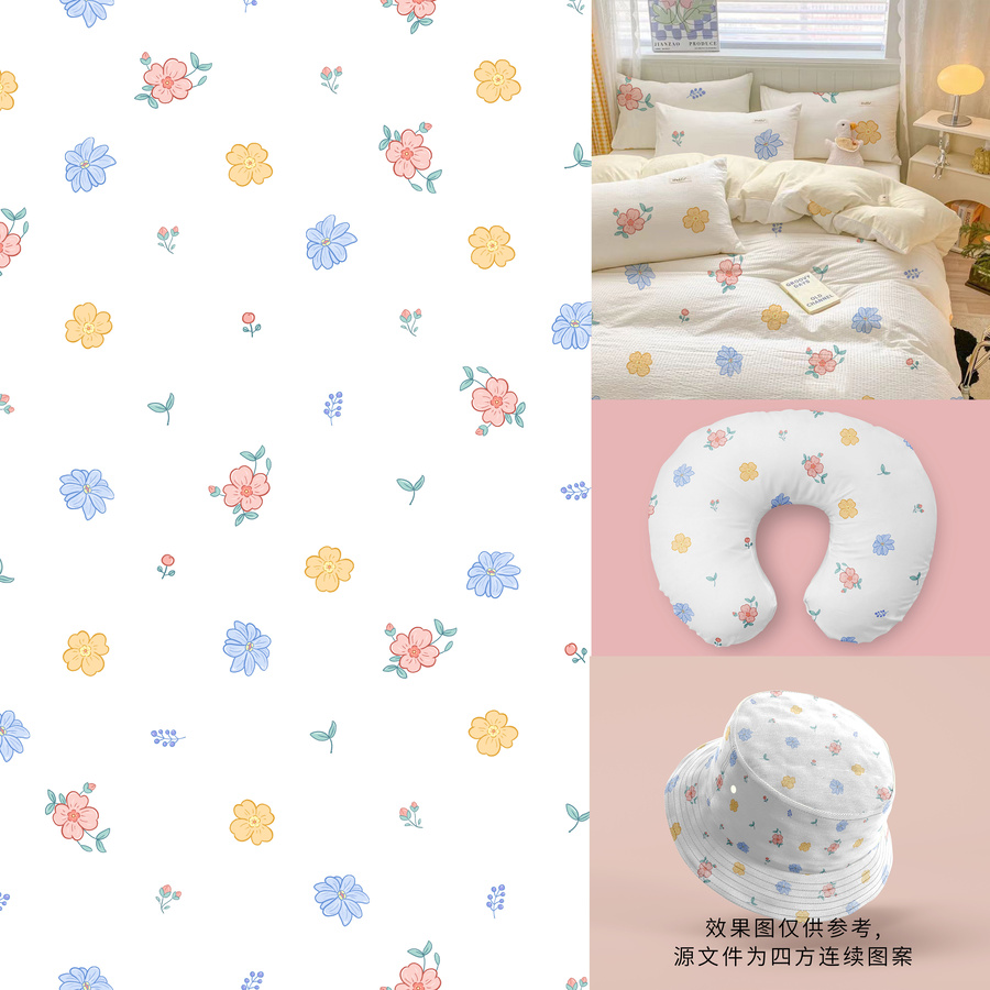 花朵四方連續(xù)紋樣
