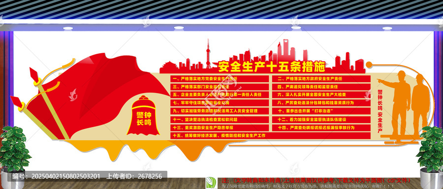 安全生產(chǎn)十五條措施文化墻