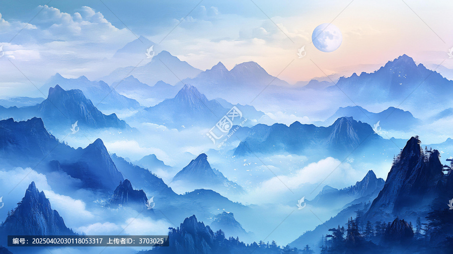 山水畫合成圖
