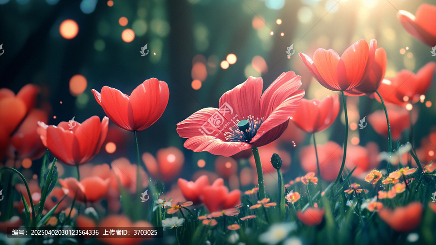 唯美逆光花朵