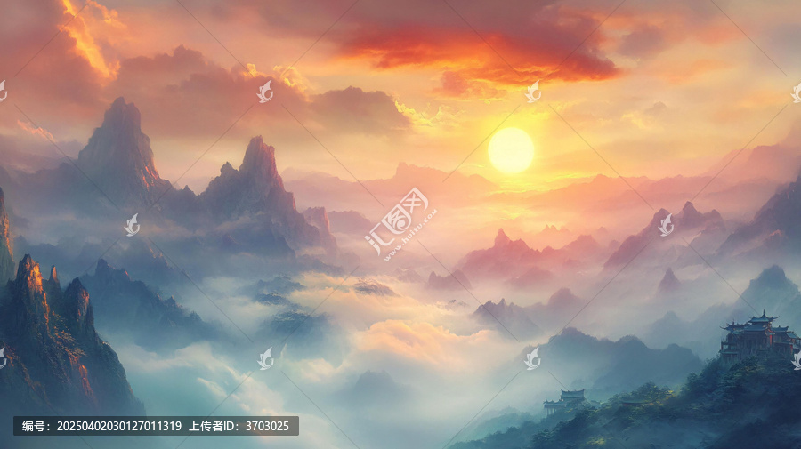 山水畫合成圖