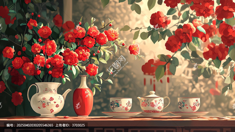 石榴花杯