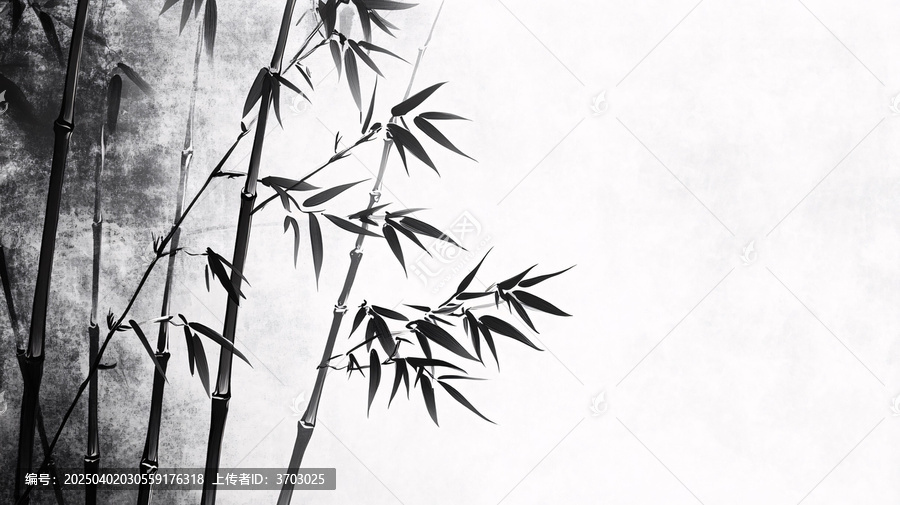 意境墨竹