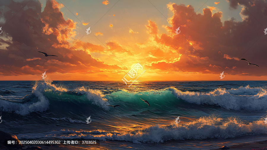 海邊落日