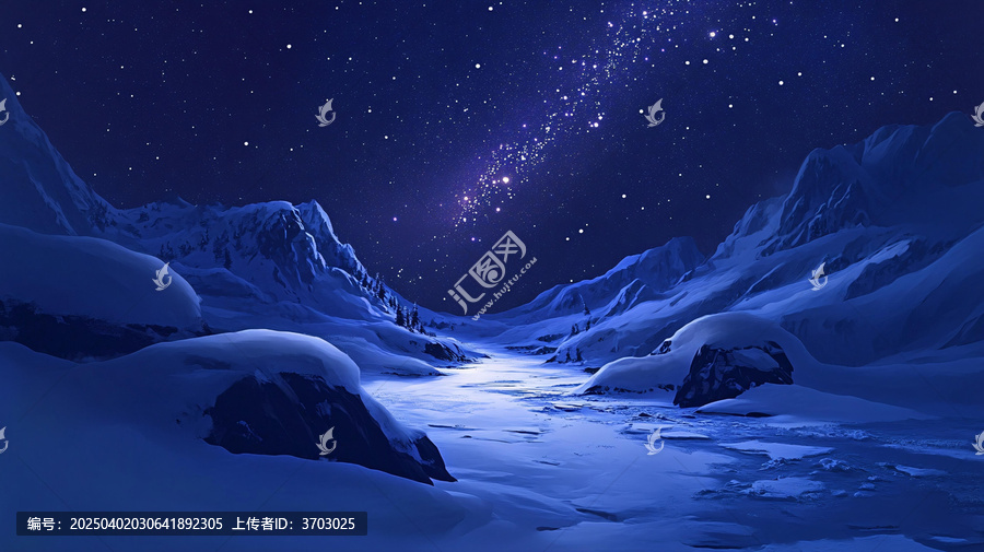 雪山原畫